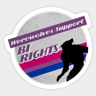 Bi Rights Werewolf Sticker